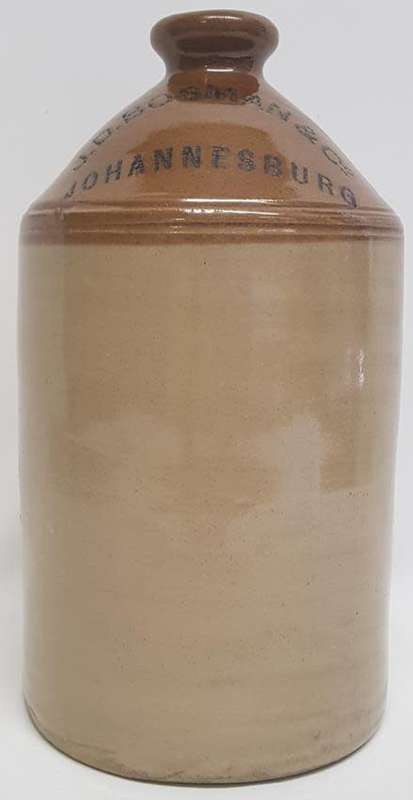 J.D.Bosman and Co. Antique Clay Bottle as per photo