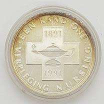1991 South Africa Silver Proof Nursing Coin as per photo