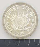 1991 South Africa Silver Proof Nursing Coin as per photo