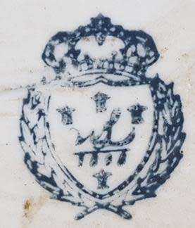 Porcelain and Brass inkwell - as per photo