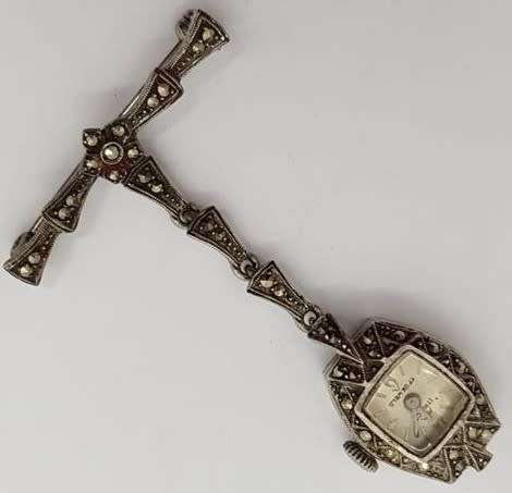 Itraco marcasite nurses watch 9 (overwound)- as per photo