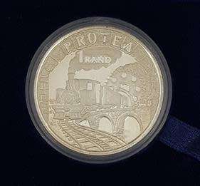 1995 South Africa Silver Protea R1 Coin SA Mint as per photo