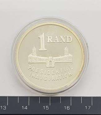 1994 South Africa Pesidential Inauguration R1 Proof Coin as per photo