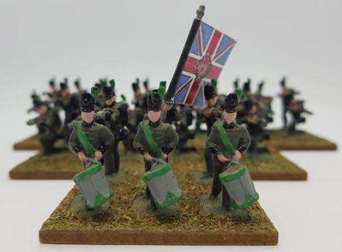 British 95th Rifles Infantry lot of 36 lead soldiers 25mm  - as per photo
