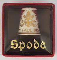 SPODE Pope John Paul II British visit thimble in box - as per photo