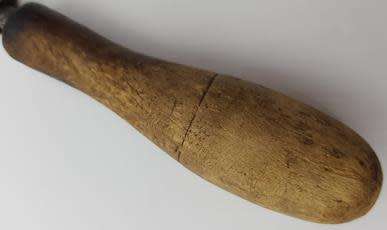 Antique Spoon with Wooden Handle as per photo
