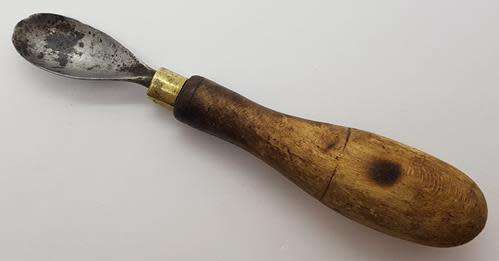 Antique Spoon with Wooden Handle as per photo