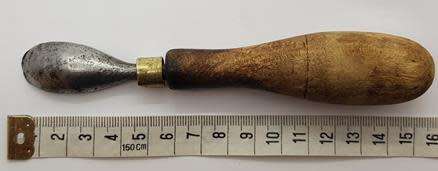 Antique Spoon with Wooden Handle as per photo