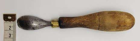 Antique Spoon with Wooden Handle as per photo