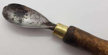 Antique Spoon with Wooden Handle as per photo