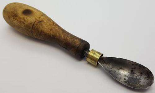 Antique Spoon with Wooden Handle as per photo