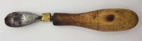 Antique Spoon with Wooden Handle as per photo