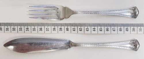 Chrome Plated Cutlery Set of 6 Knives and 5 Forks in original box as per photo