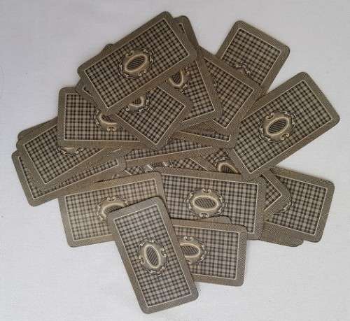 Vintage Italian Playing Cards in Leather Box as per photo