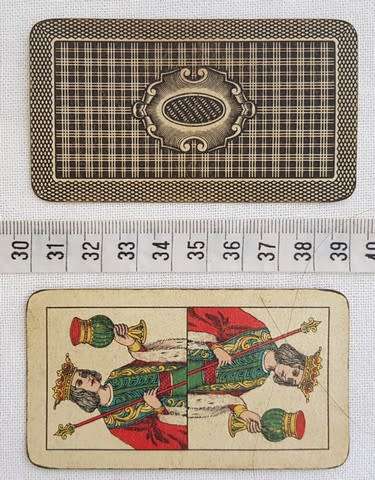 Vintage Italian Playing Cards in Leather Box as per photo