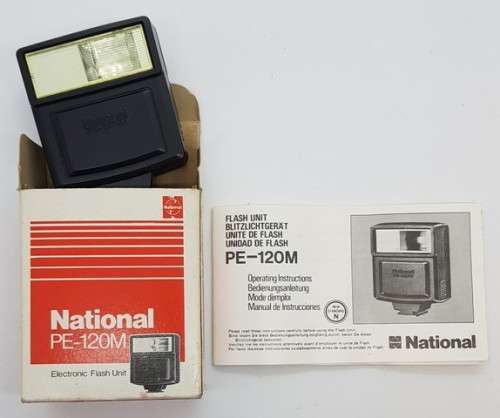 National PE-120M Electronic Flash Unit in original packaging as per photo