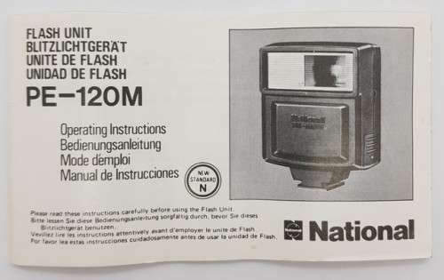 National PE-120M Electronic Flash Unit in original packaging as per photo