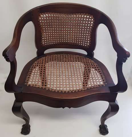 Vintage Ball & Claw Cane Chair as per photo