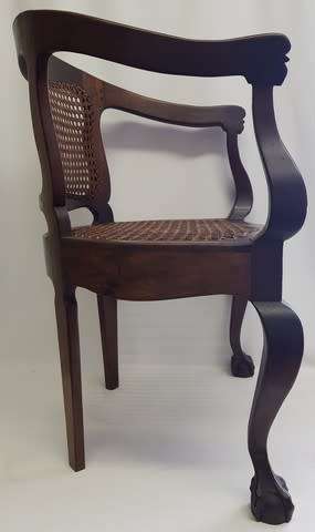 Vintage Ball & Claw Cane Chair as per photo