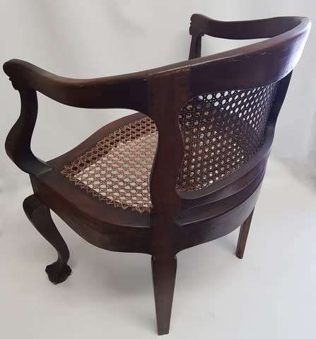 Vintage Ball & Claw Cane Chair as per photo