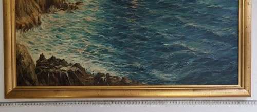 Vintage Oil Painting by G. Bagata 80cm x 55cm including frame as per photo