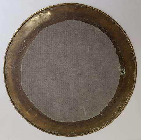 Large 1928 Decorative Hand Engraved Brass Plate 60cm as per photo