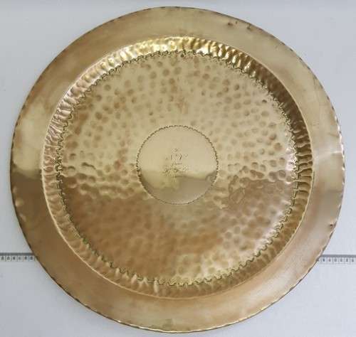 Large 1928 Decorative Hand Engraved Brass Plate 60cm as per photo