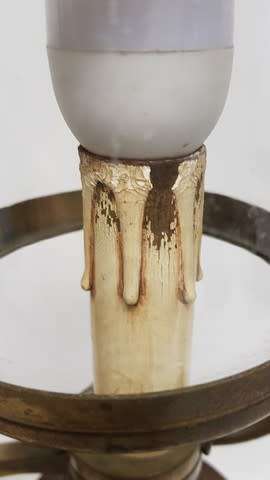 Vintage Brass and Wood Desktop Lamp made in South Africa as per photo