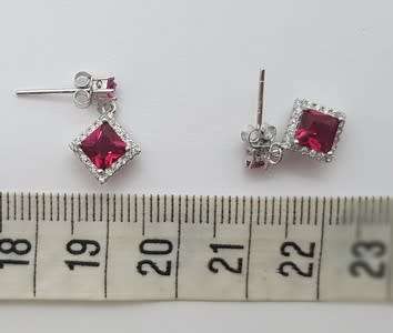 925 Sterling Silver Earrings weight 2,1g as per photo