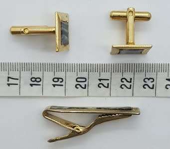 Vintage Pair of Cufflinks and Tie Pin as per photo
