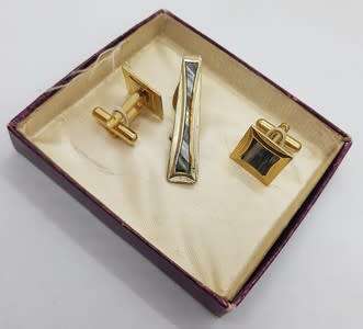 Vintage Pair of Cufflinks and Tie Pin as per photo