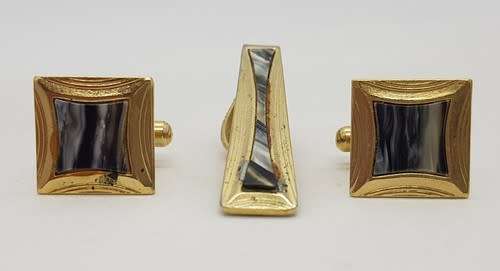 Vintage Pair of Cufflinks and Tie Pin as per photo