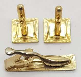 Vintage Pair of Cufflinks and Tie Pin as per photo