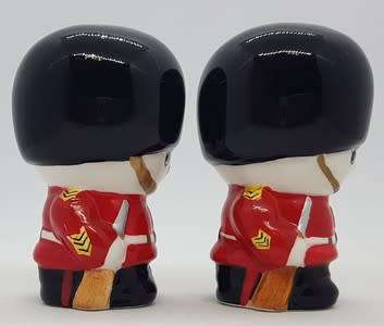 Souvenir Ceramic Guardsman Salt and Pepper set in box as per photo