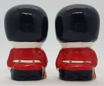 Souvenir Ceramic Guardsman Salt and Pepper set in box as per photo