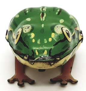 1950`s Wind-up Lithographed Tin Plate Toy Frog made in Germany as per photo