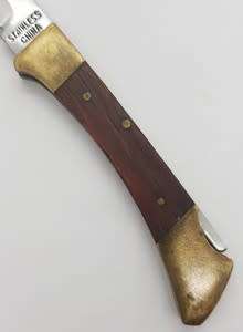 Stainless Steel, Wood and Brass Pocket Knife as per photo