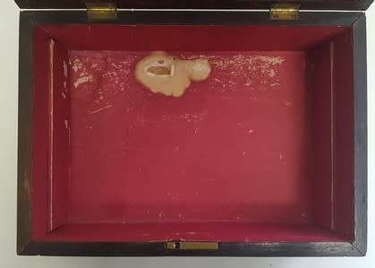 Antique Victorian large Jewelry Box with Mother-of-Pearl inlays as per photo