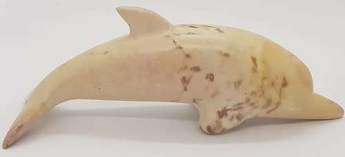 Carved Soap Stone Dolphin Figurine as per photo