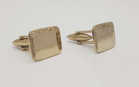 Pair of Gold Plated Cuff links as per photo