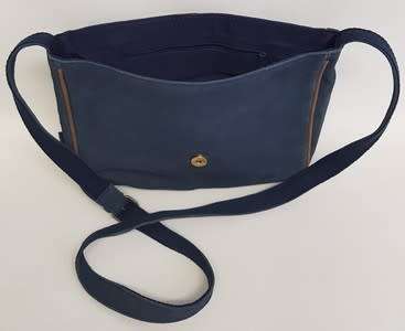 Accesorize Genuine Leather Blue Sling Bag made in India as per photo