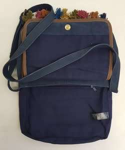 Accesorize Genuine Leather Blue Sling Bag made in India as per photo