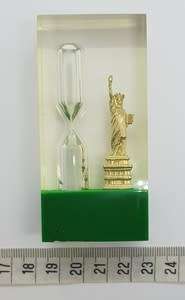 Hourglass with Statue of Liberty (miniature) as per photo