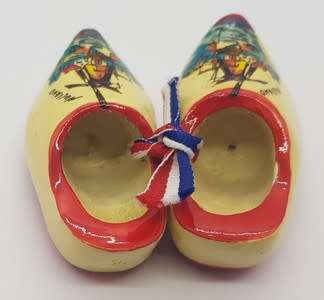 Hand Carved and Painted Dutch Clog Ornaments as per photo