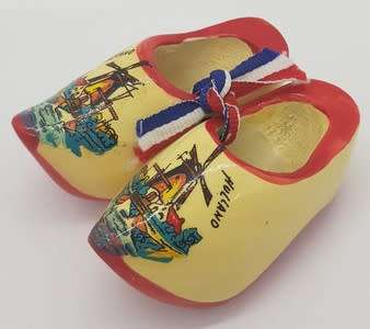 Hand Carved and Painted Dutch Clog Ornaments as per photo