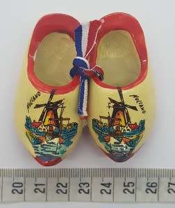 Hand Carved and Painted Dutch Clog Ornaments as per photo