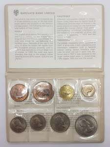 Barclays Bank Ltd last date struck before the adoption of the decimal system in England Proof set