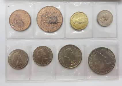 Barclays Bank Ltd last date struck before the adoption of the decimal system in England Proof set