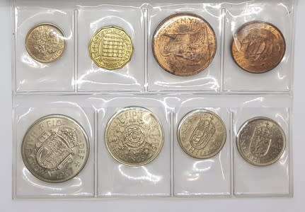 Barclays Bank Ltd last date struck before the adoption of the decimal system in England Proof set