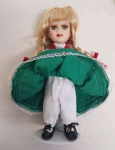Pair of Handmade Volendam Dolls on metal stands as per photo